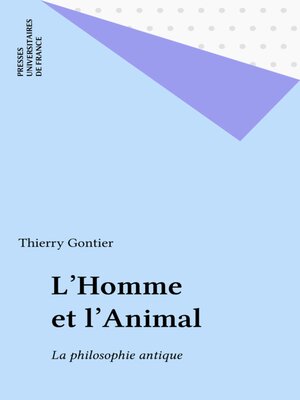 cover image of L'Homme et l'Animal
